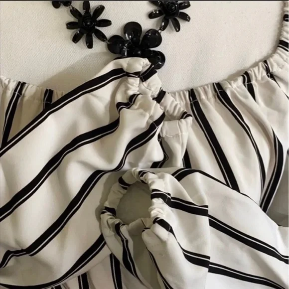 NWT Missguided Striped Bardot Jumpsuit! - Picture 7 of 7